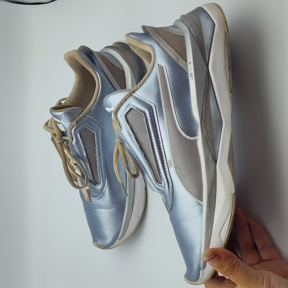 Puma Sneakers in Metallic Blue π Size Woman's 9 - Picture 5 of 9